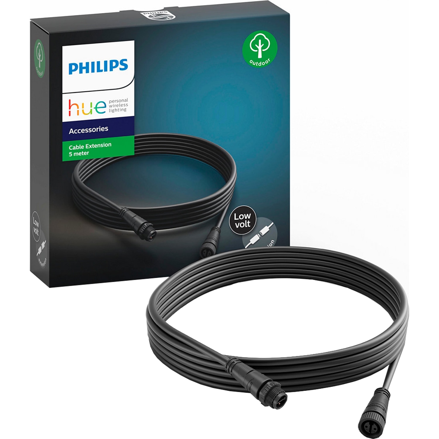 Fotografie Cablu exterior extensie Philips HUE, ambianta alba/color, IP67, 500 cm