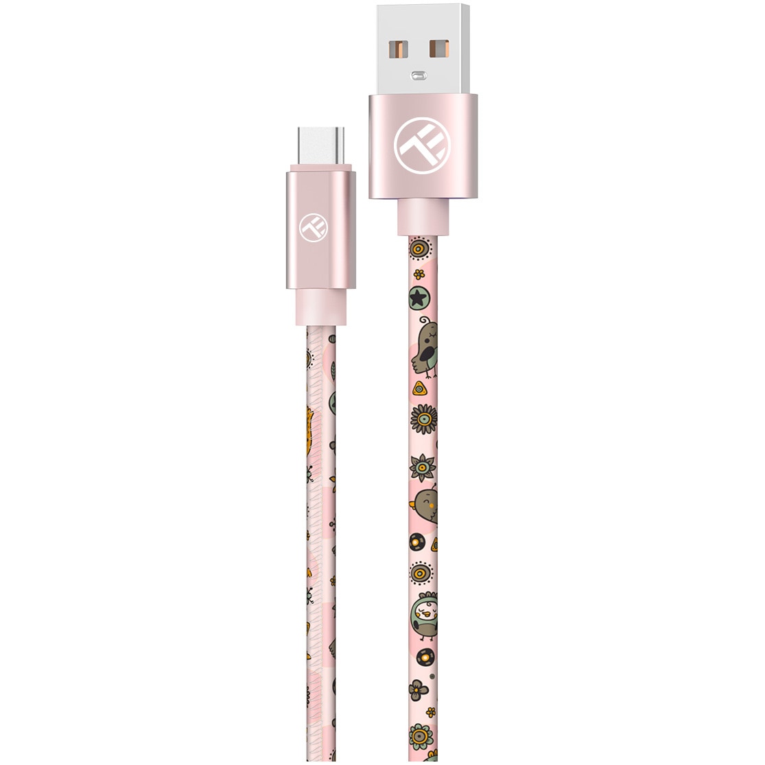 Fotografie Cablu Tellur Graffiti USB to Type-C, 3A, 1m, pink
