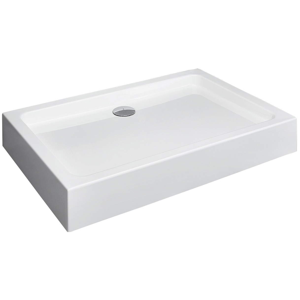 Fotografie Cadita de dus dreptunghiulara Radaway Laros D Compact, 120x80x17 cm, acril, alb