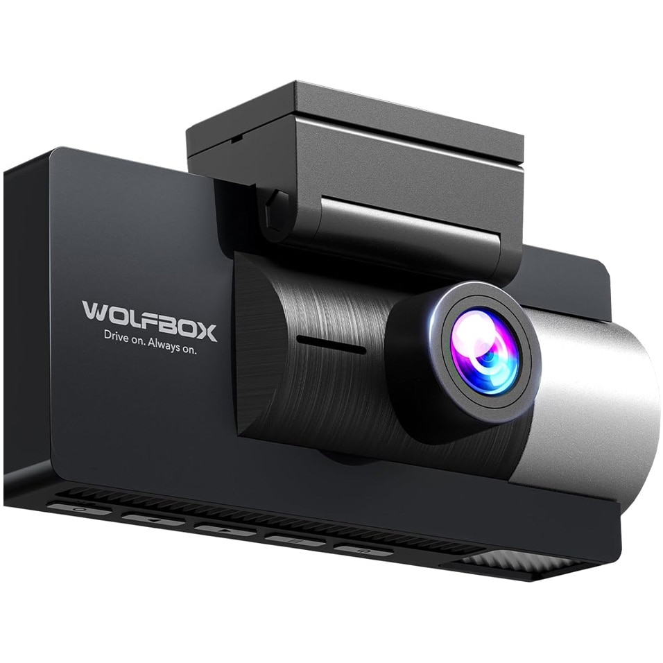 Fotografie Camera auto de bord Wolfbox i17 4K+2.5K, WiFi 5G, Super IR Night Vision, 150°, ecran 3", GPS, aplicatie dedicata, G-sensor si monitorizare parcare