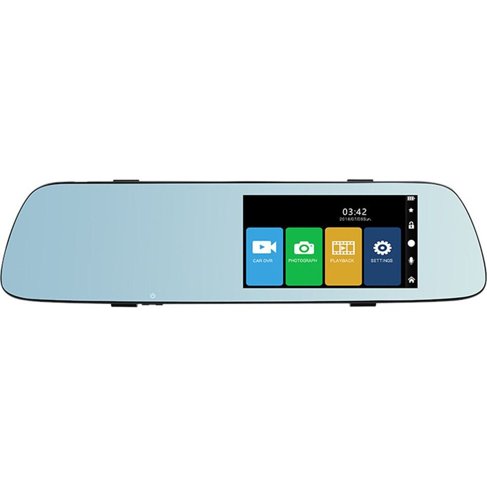 Fotografie Camera auto DVR PNI Voyager S2000 Full HD incorporata in oglinda retrovizoare 1080P 170 grade, 5 inch, touchscreen IPS, aplicat pe oglinda retrovizoare si camera de mers inapoi 120 grade VGA, mod noapte, mod parcare, slot card