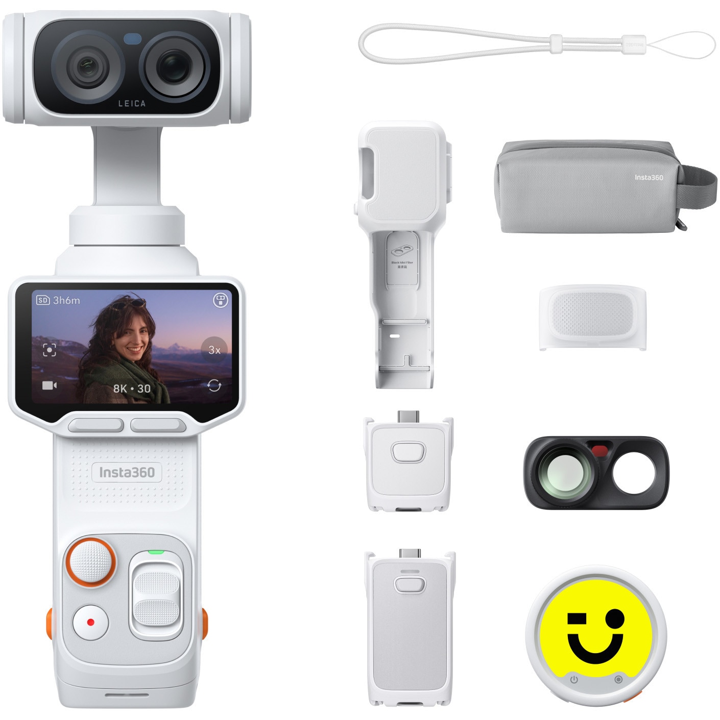Fotografie Camera de actiune Insta360 Luna Ultra, Creator Bundle, Stellar White