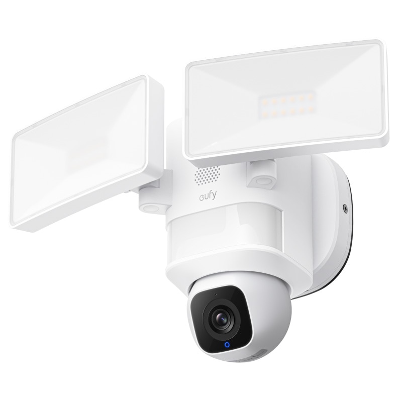 Fotografie Camera supraveghere eufy Floodlight E30, Wireless, Pan&Tilt Supraveghere 360, 2K HD, 2.4 GHz Wi-Fi, 2000 lumeni, inregistrare 24/24, Inteligenta Artificiala, Alb
