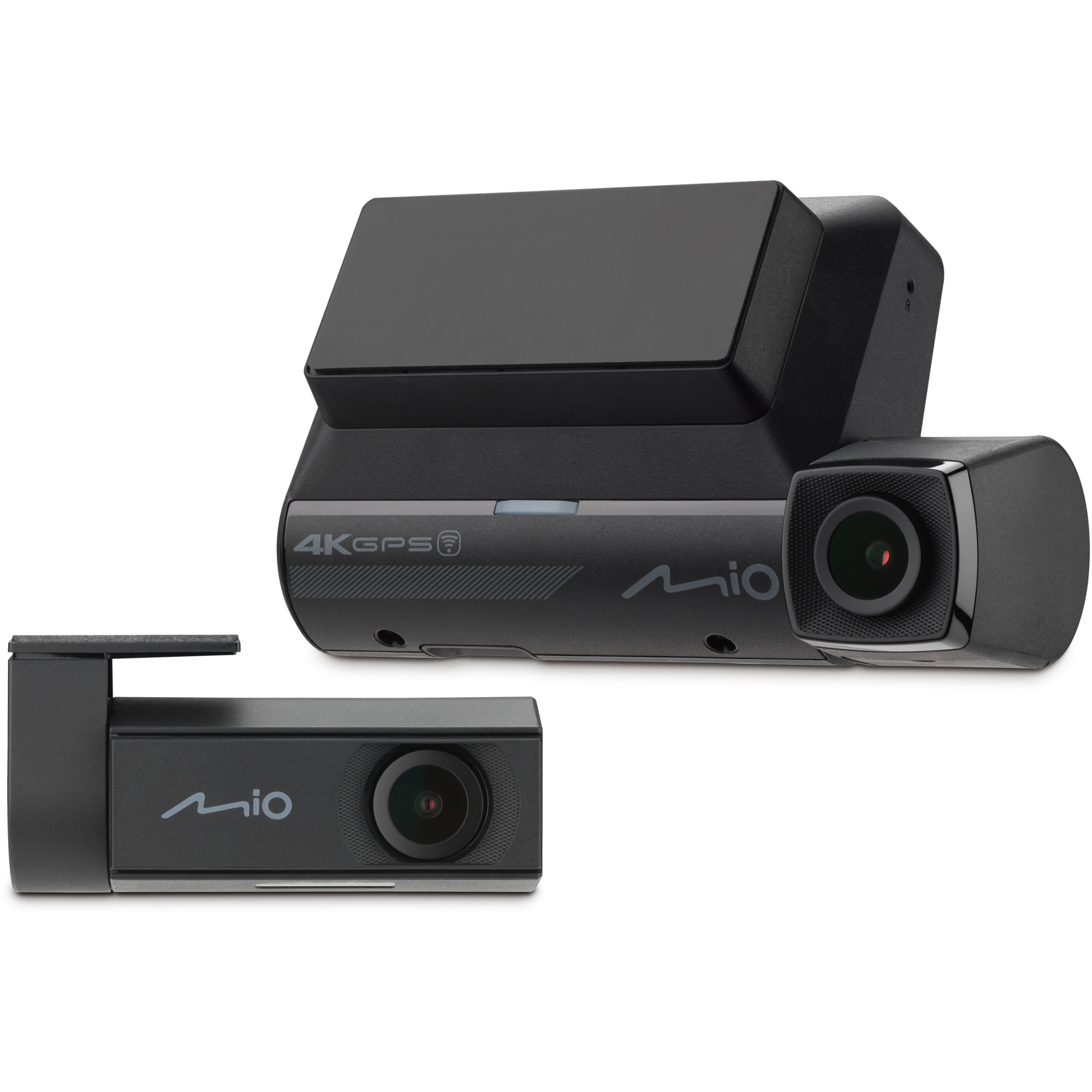 Fotografie Camera video auto duala Mio MiVue 955WD, 4K/2.5K, HDR, Wi-Fi, GPS, Alerta medie camera radar fix, Negru