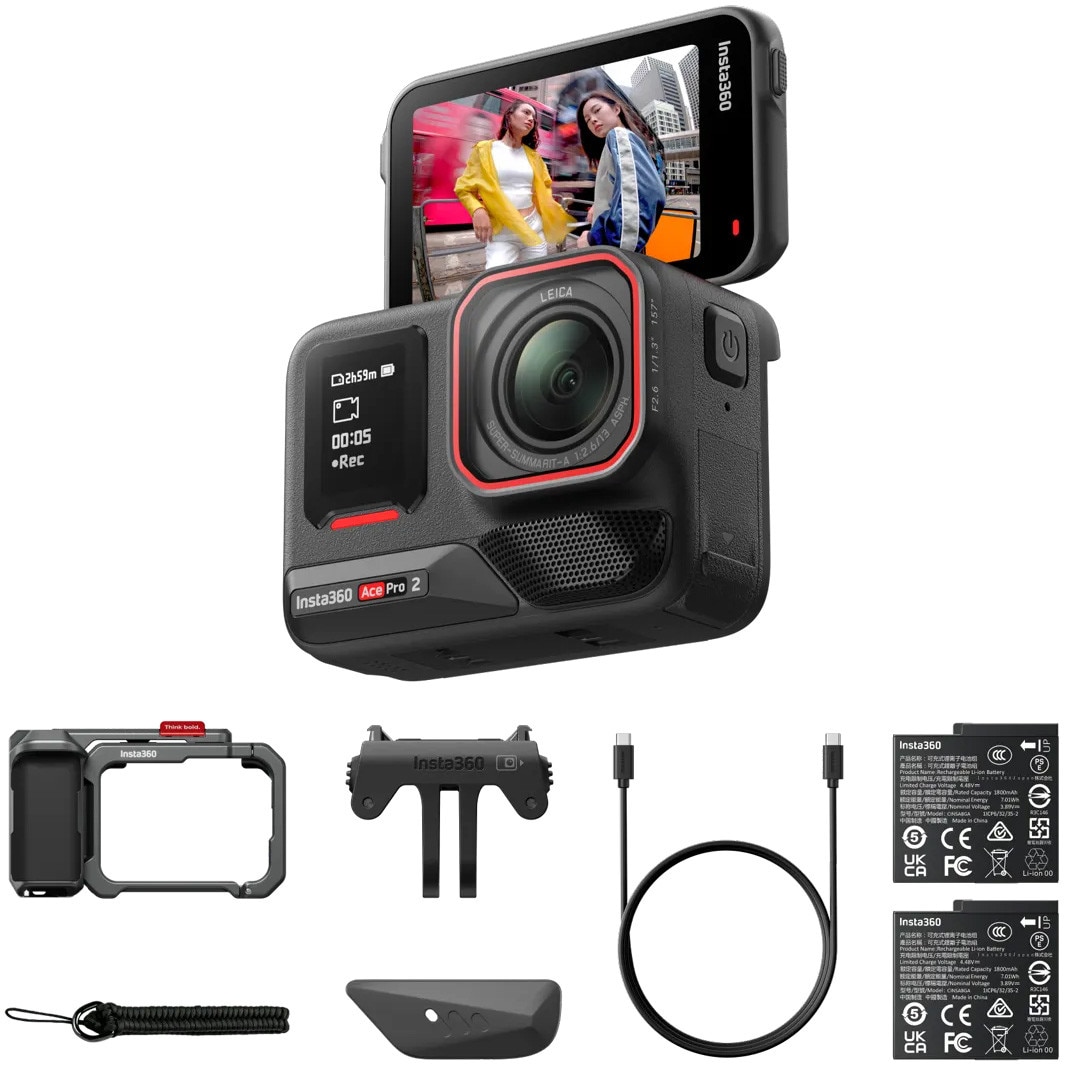 Fotografie Camera video sport Insta360 Ace Pro 2, 8K, Dual-Battery Xplorer Bundle, Slate Gray