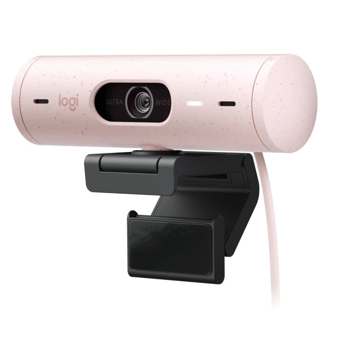 Fotografie Camera web Logitech Brio 500, Full HD 1080p, RightLight 4, 90 FoV, USB-C, Privacy - Rose