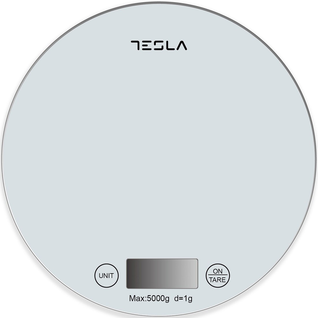 Fotografie Cantar de bucatarie Tesla KS200W, 5kg, ecran LCD, functie Tara, Sticla, Alb