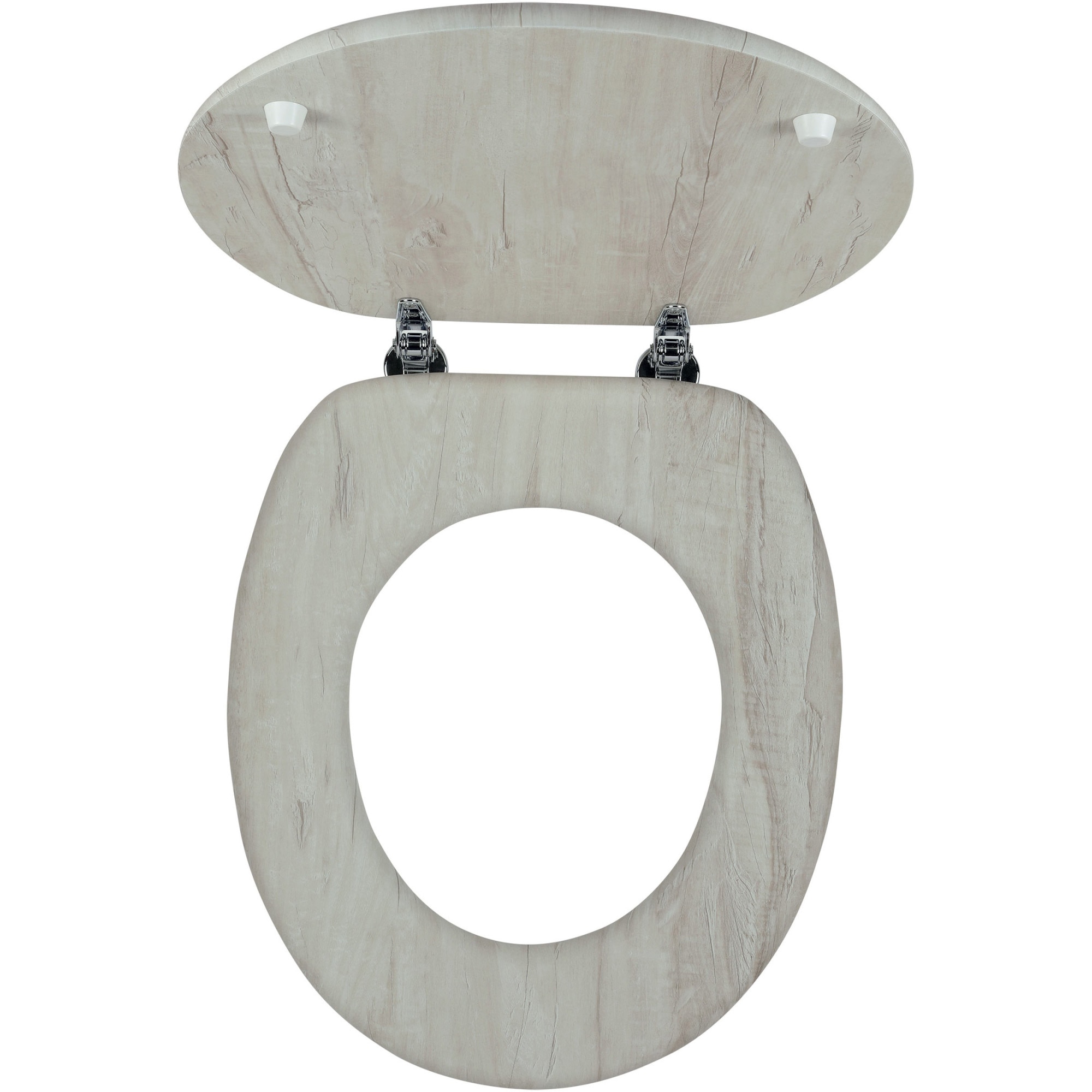 Fotografie Capac WC Ferro, MDF, 44.7x38cm, decor stejar catifelat