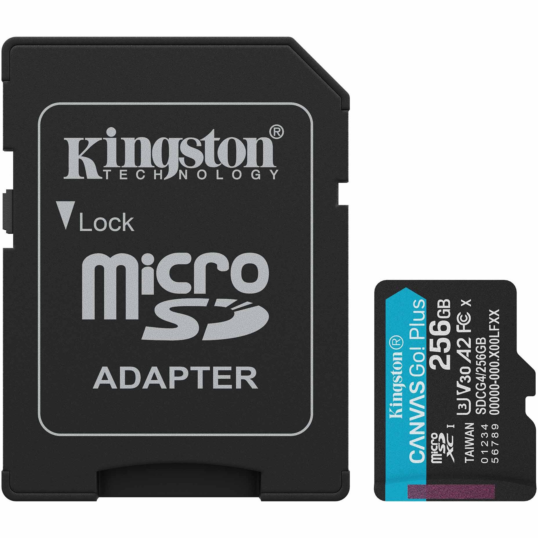Fotografie Card de Memorie MicroSDXC Kingston, 256GB , Canvas GO Plus,Cu Adaptor