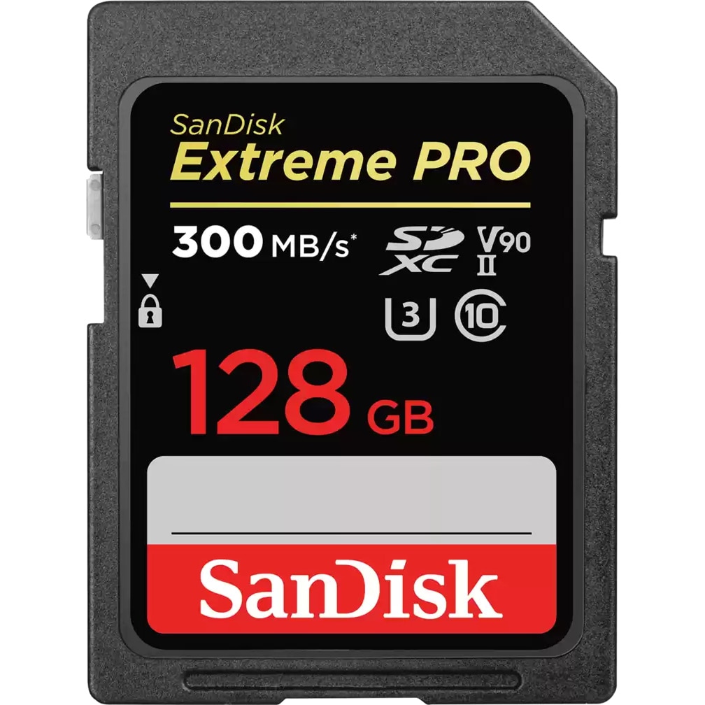 Fotografie Card de memorie SanDisk Compact Flash Extreme Pro 128 GB, SDXC, 300 MB/s, 2000x, UHS-II, Class 10, U3, V90