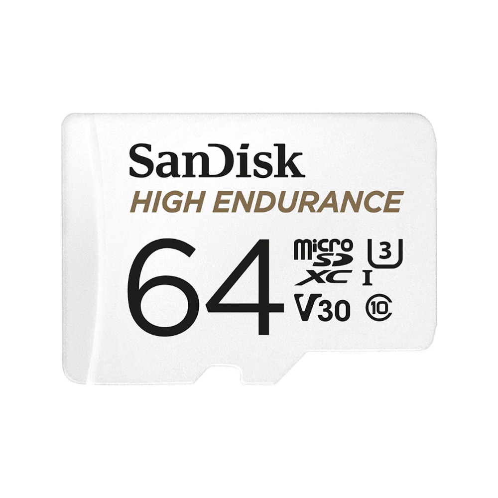 Fotografie Card de memorie SanDisk micro SD High Endurance Video 64 GB, Class 10, V30, UHS-I U3 + adaptor