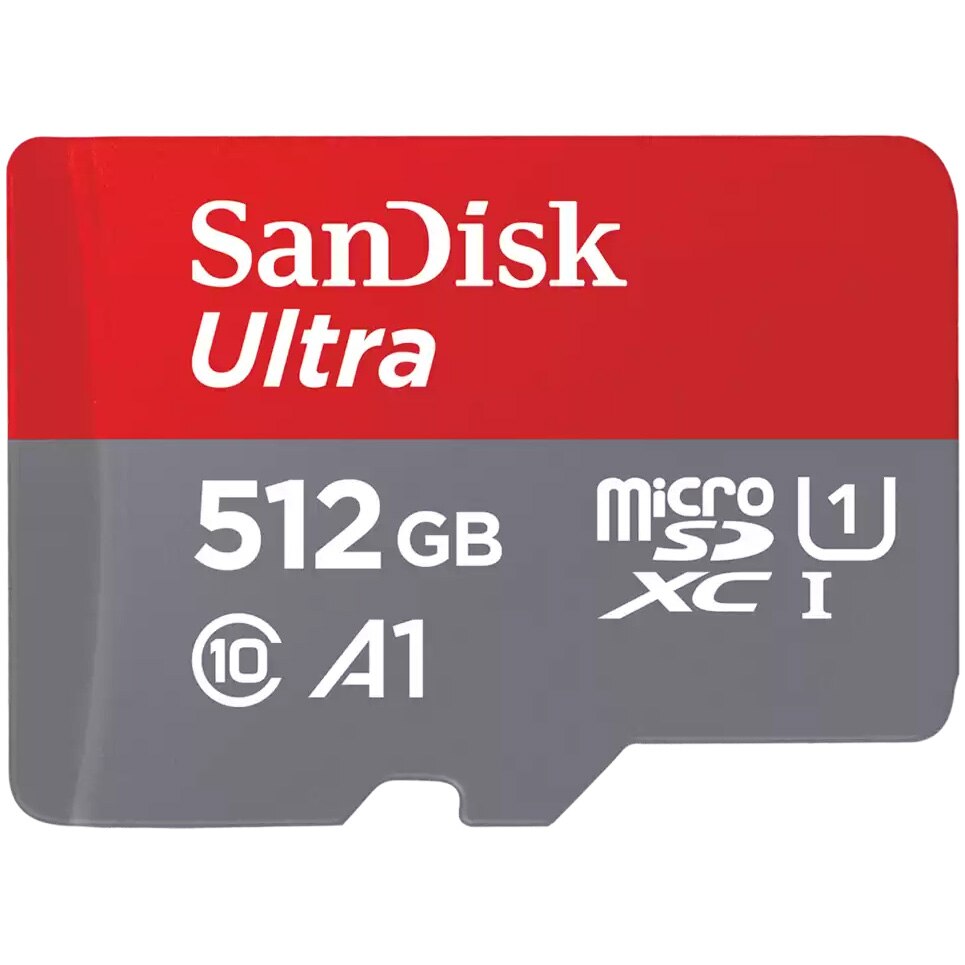 Fotografie Card de memorie SanDisk Ultra microSDXC, 512GB , 150MB/s, A1, Class 10, UHS-I, SD Adapter