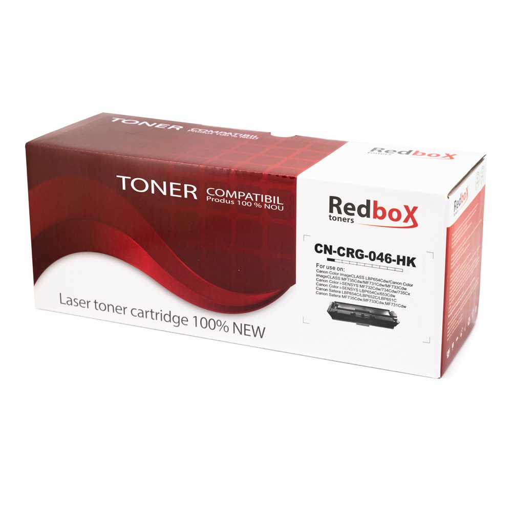 Fotografie Cartus toner Redbox compatibil cu CRG046HBK, 6300 pagini, Negru
