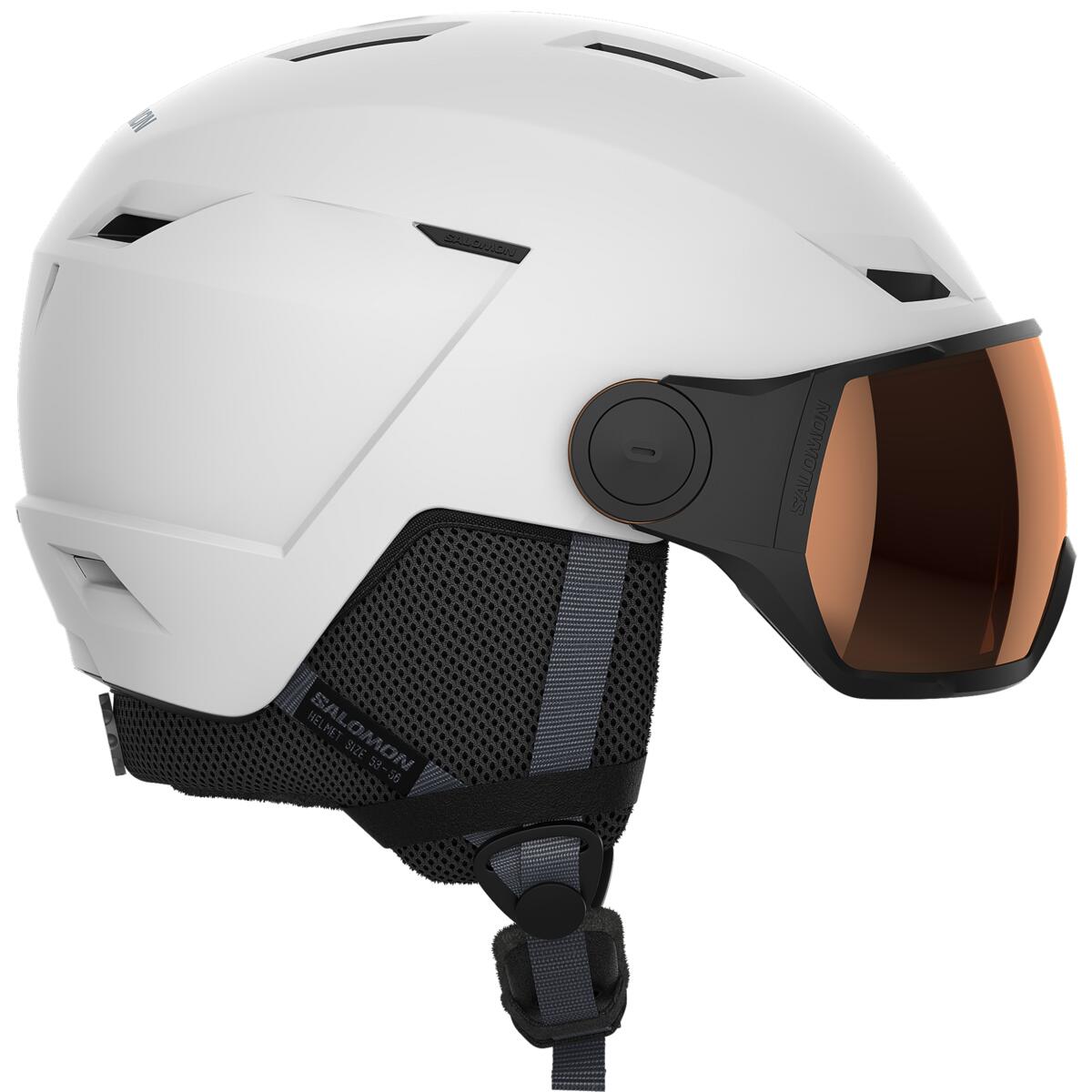 Fotografie Casca ski Salomon Pioneer LT Visor RTL, marime M(56-59)cm, alb