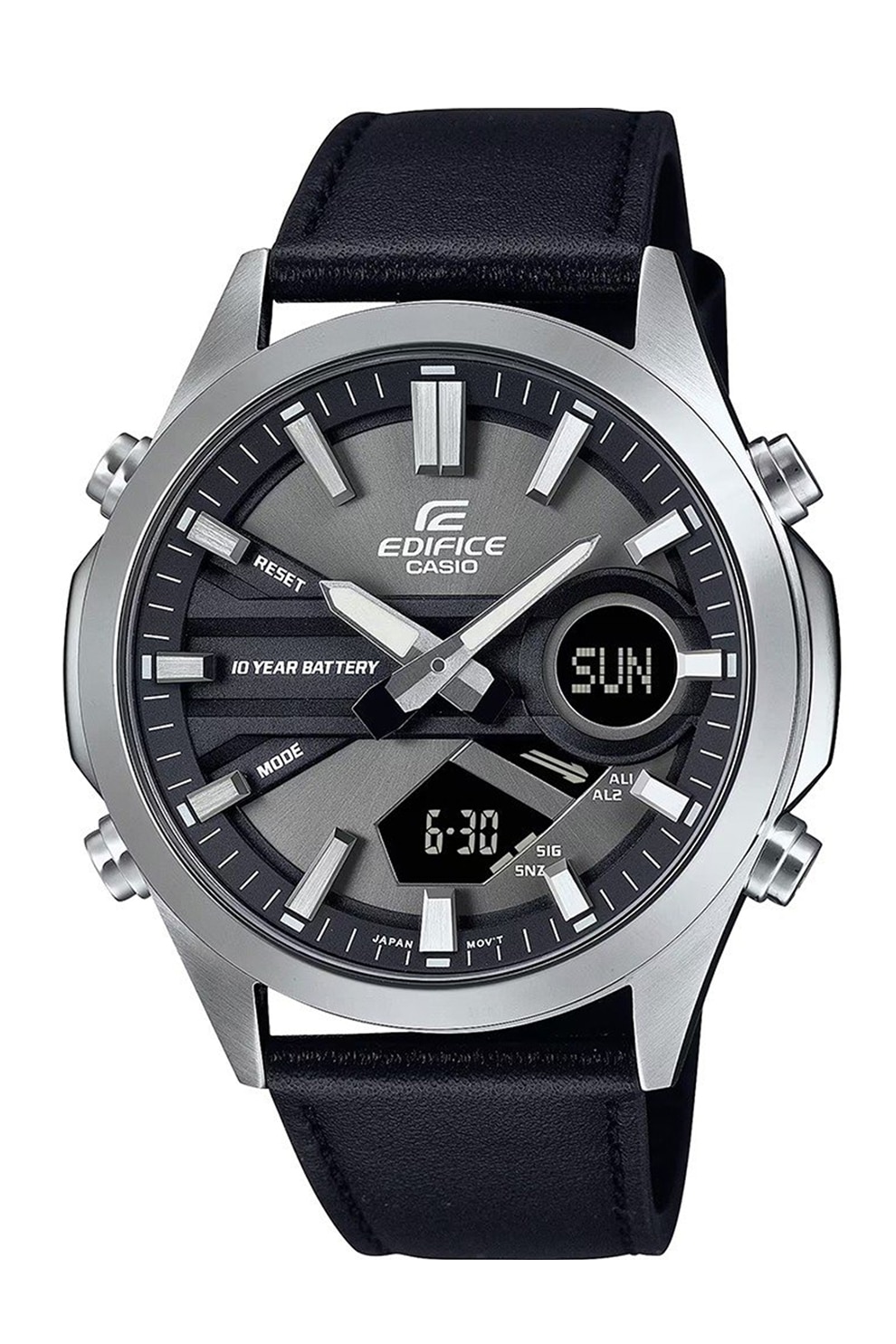 Fotografie Casio, Ceas analog si digital din otel inoxidabil, Negru