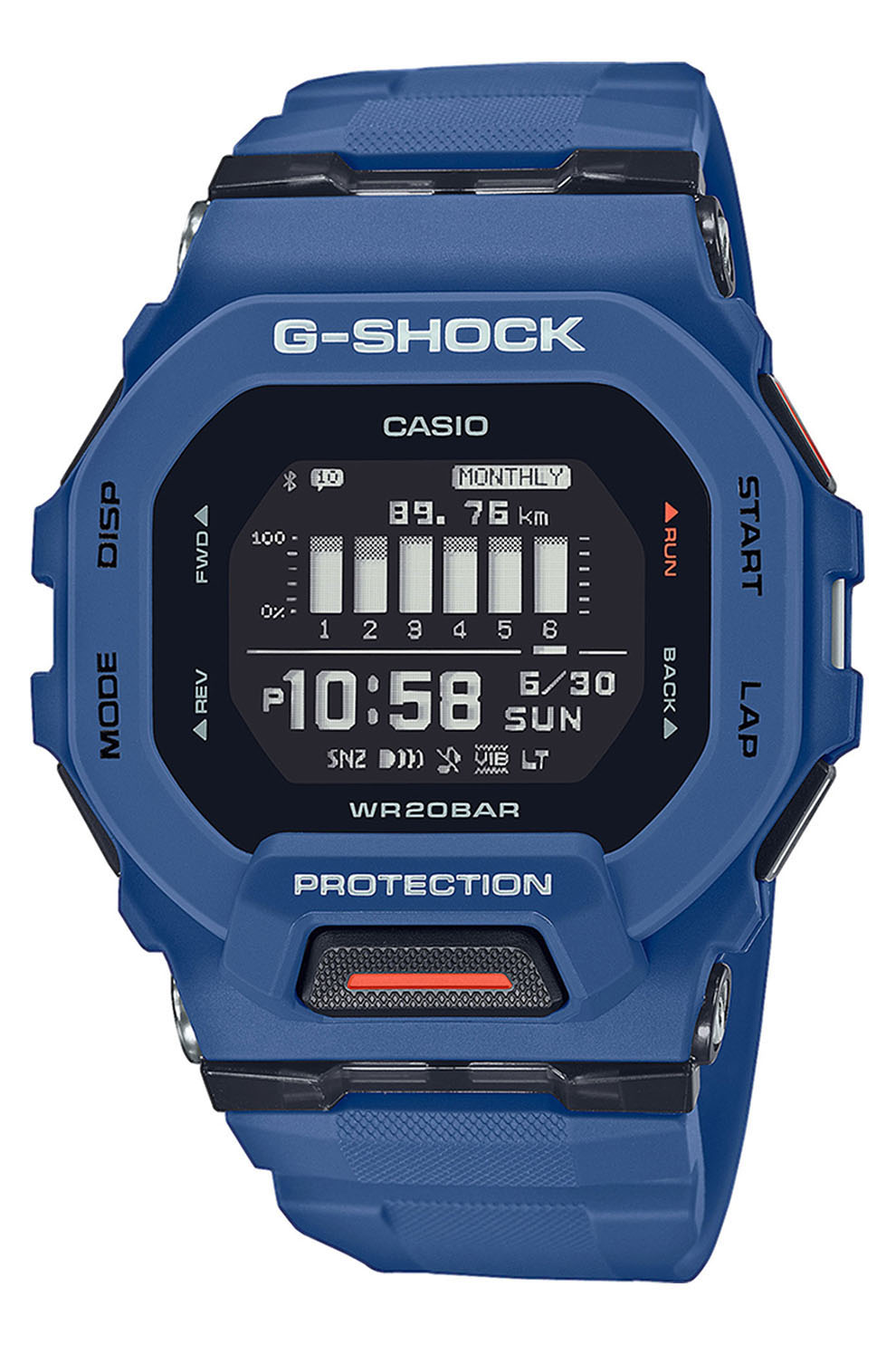 Fotografie Casio, Ceas digital cu functii multiple G-Shock, Albastru inchis royal