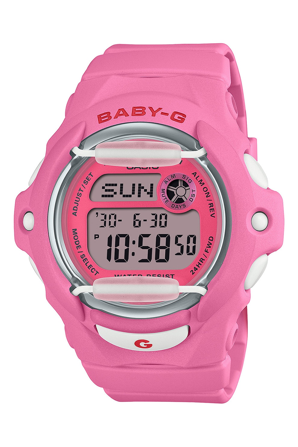 Fotografie Casio, Ceas digital cu model unisex Baby G, Roz