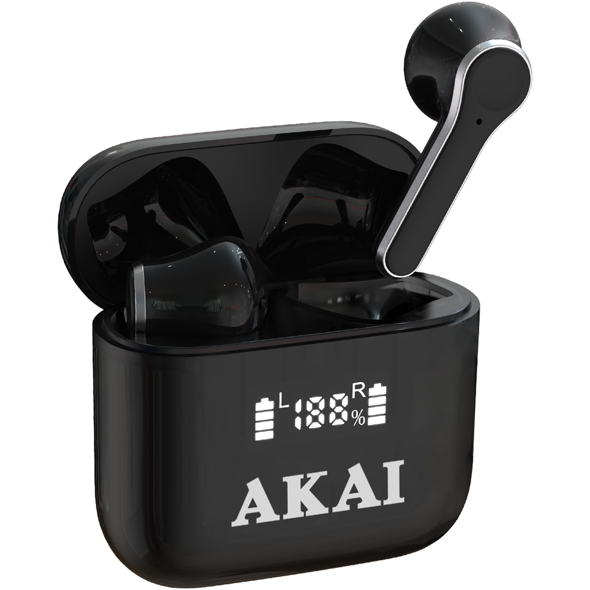 Fotografie Casti audio AKAI BTJ-101, true wireless, Bluetooth 5.0, negru