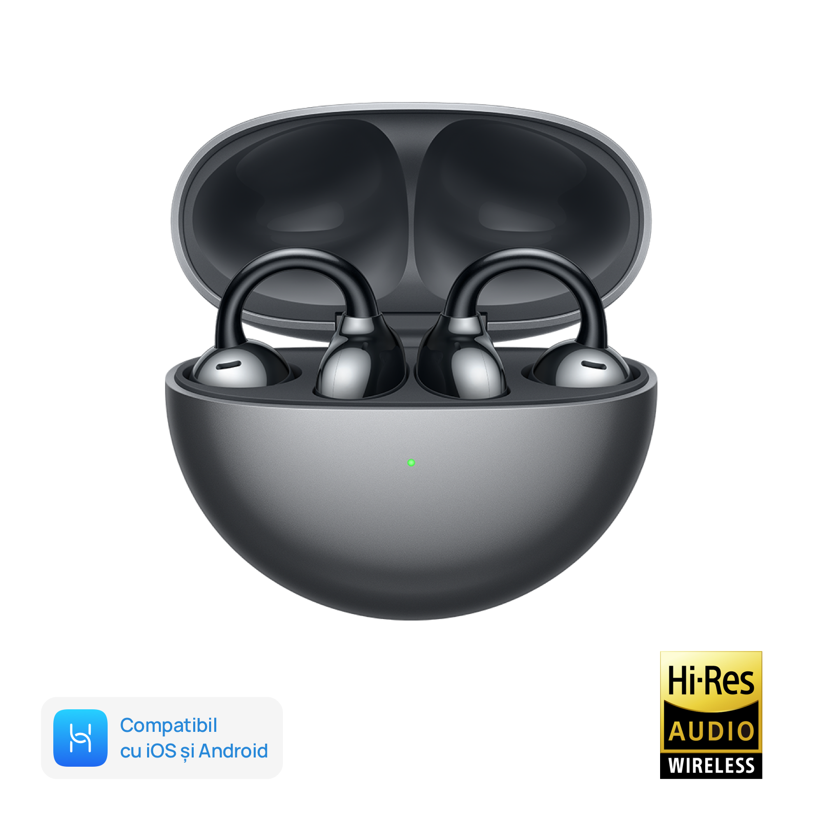 Fotografie Casti audio Open-Ear Huawei FreeClip, Wireless, Bluetooth, Black