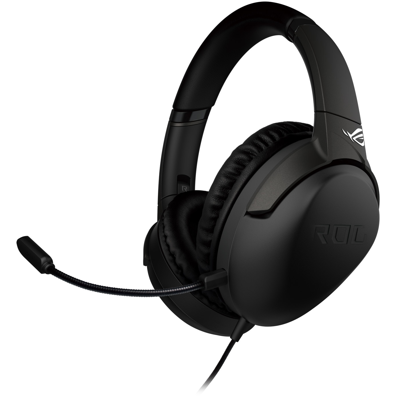 Fotografie Casti gaming ASUS ROG Strix GO Core, difuzoare ASUS Essence 40mm, incinte etanse, compatibile multiplatforma, 3.5mm, pliabile, Negru