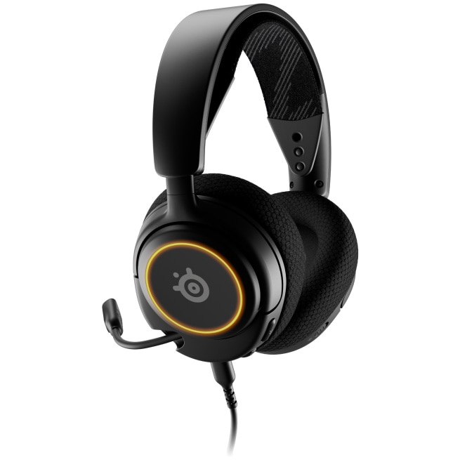 Fotografie Casti gaming cu fir SteelSeries Arctis Nova 3 pentru PC, Xbox, PS4|5, Switch, Mobile, Mac, Oculus Quest 2, drivere 40mm, microfon retractabil ClearCast Gen 2, Bidirectional Noise Canceling, negru