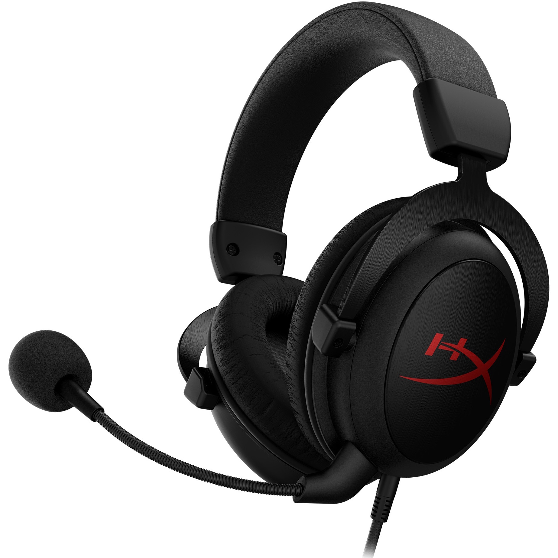 Fotografie Casti gaming HyperX Cloud Core, DTS Headphone:X Spatial Audio PC si Xbox, conectori USB/3,5mm, microfon detasabil cu noise cancelling, multiplatforma, negru