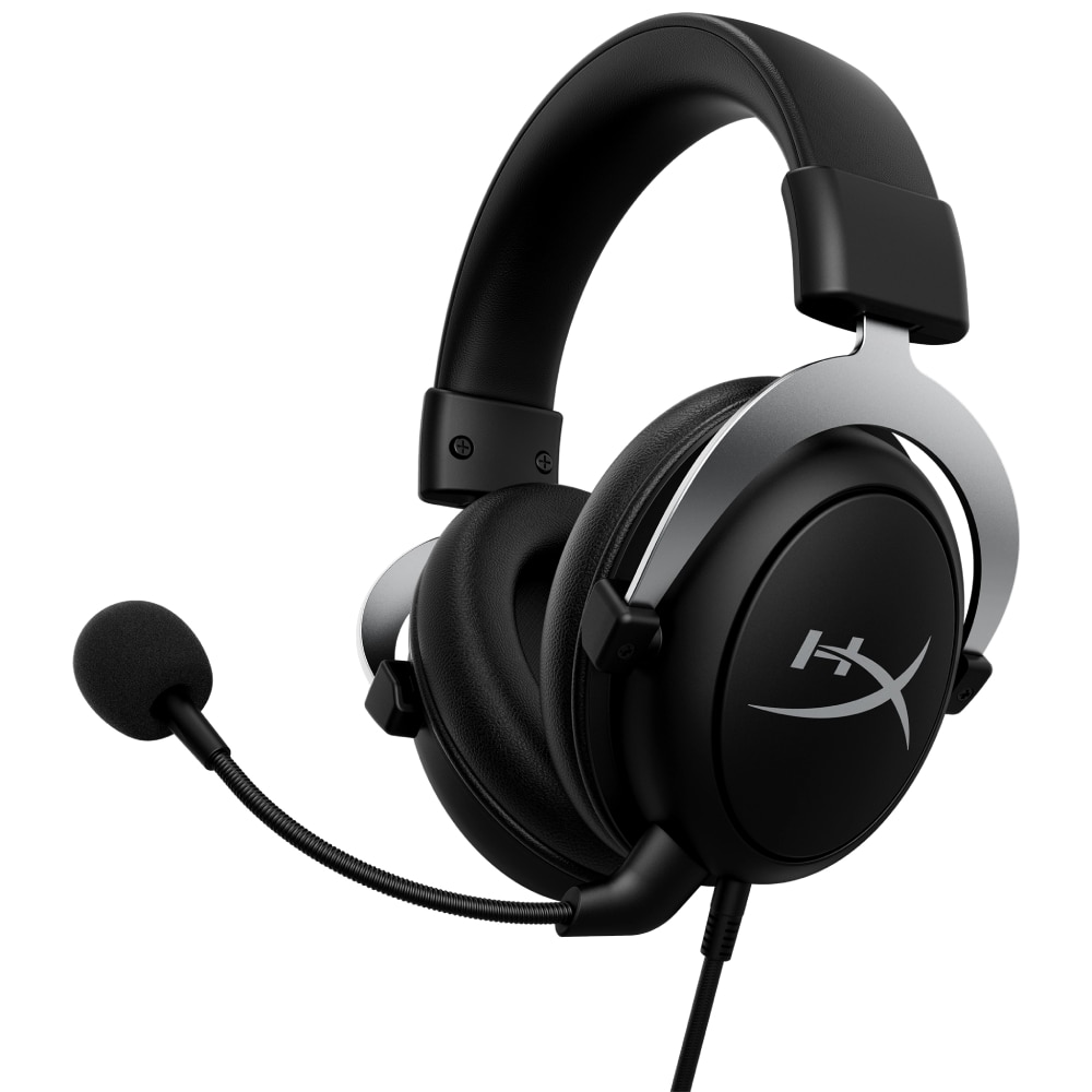Fotografie Casti gaming HyperX CloudX, licenta oficiala Xbox, drivere 53mm, cadru din aluminiu, microfon detasabil cu noise cancelling, cupe cu spuma cu memorie, Xbox Series S/X, negru/argintiu