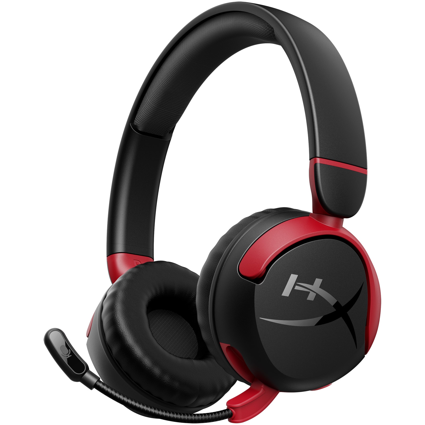 Fotografie Casti gaming wireless HyperX Cloud Mini, PC/Nintendo Switch/controllere PS/Xbox/tablete, volum limitat la 85dB, Bluetooth/Jack 3.5 mm, autonomie pana la 25 de ore, negru