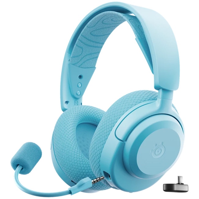 Fotografie Casti Gaming Wireless SteelSeries Arctis Nova 3, PlayStation, Multiplatforma, USB/Wireless/Bluetooth, super fast charge, autonomie pana la 40 ore, Aqua