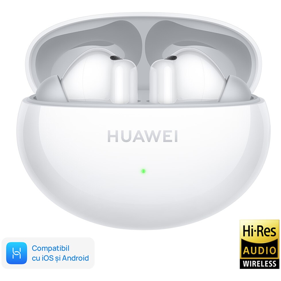 Fotografie Casti In-Ear Huawei FreeBuds 6i, True Wireless, Hybrid ANC, Bluetooth, White