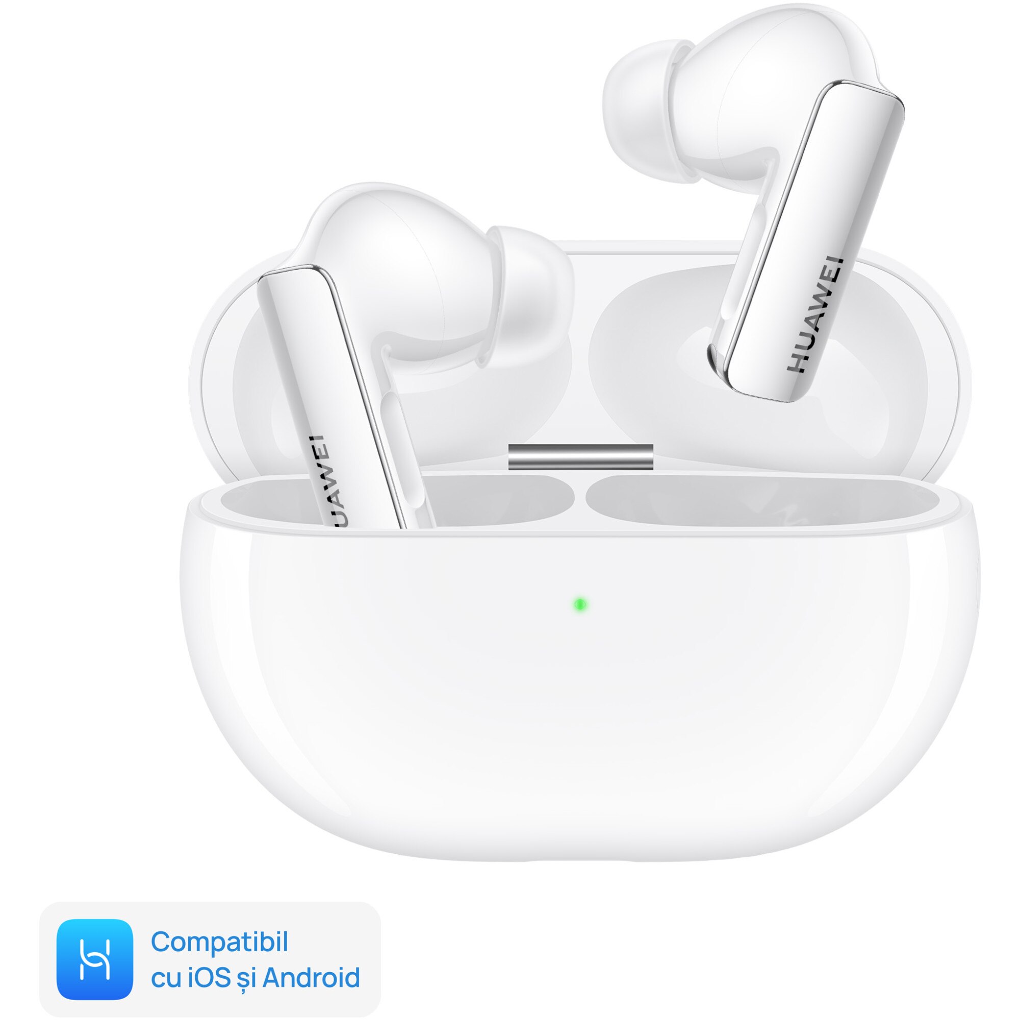 Fotografie Casti in-ear Huawei FreeBuds Pro 3, True Wireless, Active Noise Cancelling, Ceramic White