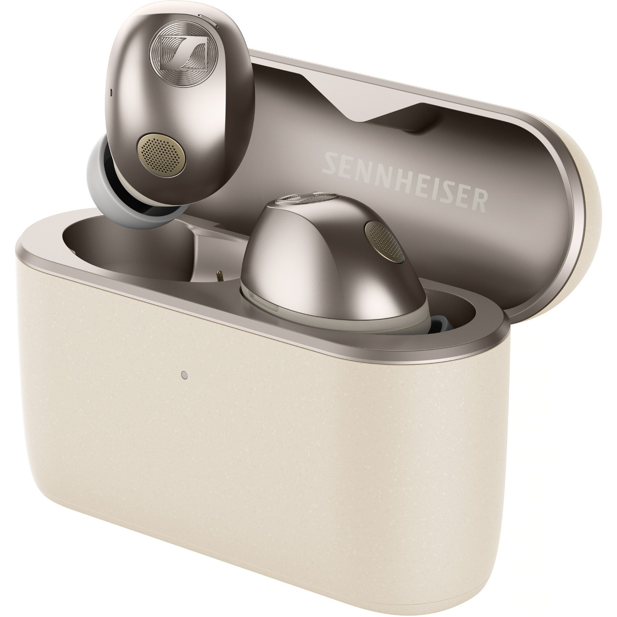 Fotografie Casti In-Ear Sennheiser Momentum 5, Hybrid ANC, True Wireless, Bluetooth 6.0, Autonomie 40h, IP54, Cream