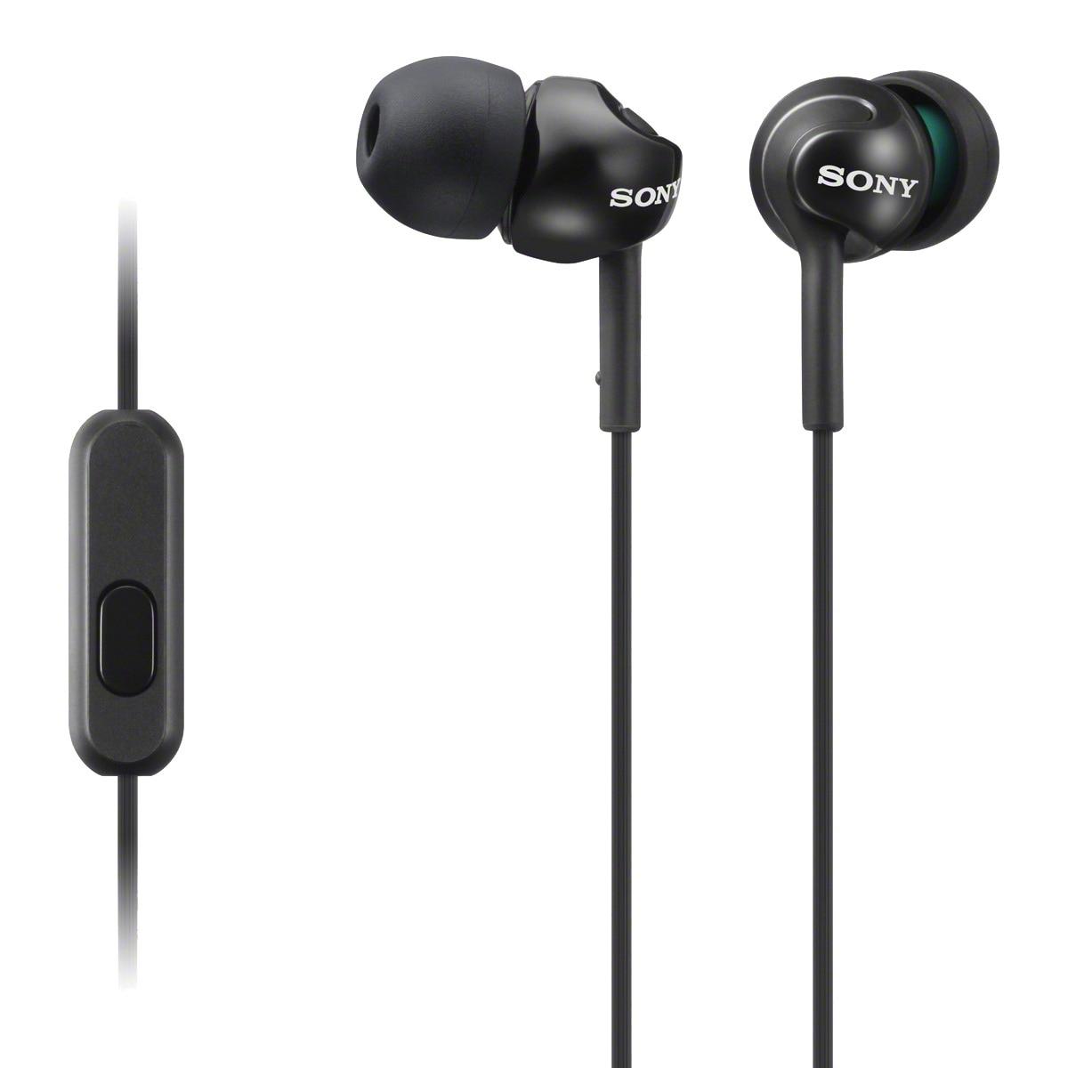 Fotografie Casti In-Ear Sony MDR-EX110APB, Cu fir, Microfon, Negru