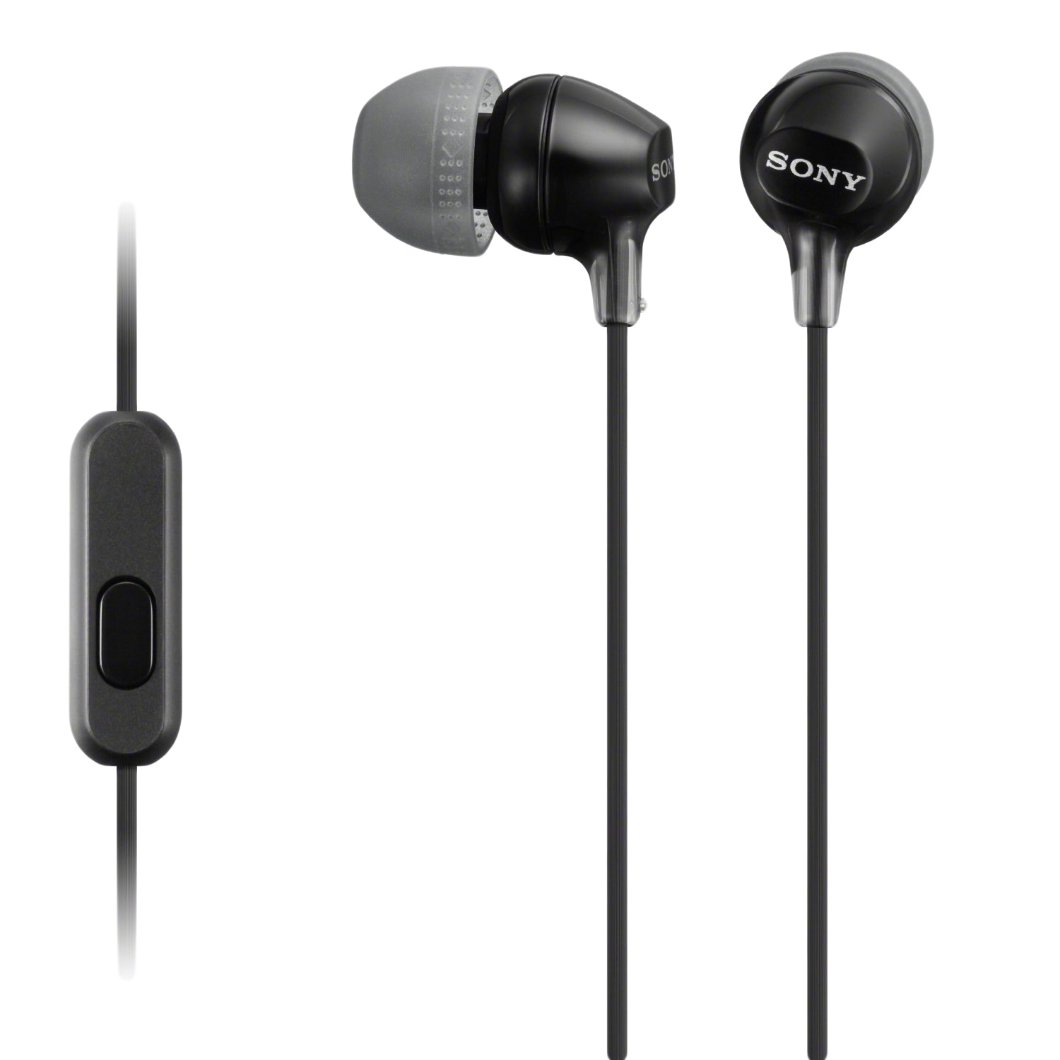 Fotografie Casti In-Ear Sony MDR-EX15APB, Cu fir, Microfon, Negru