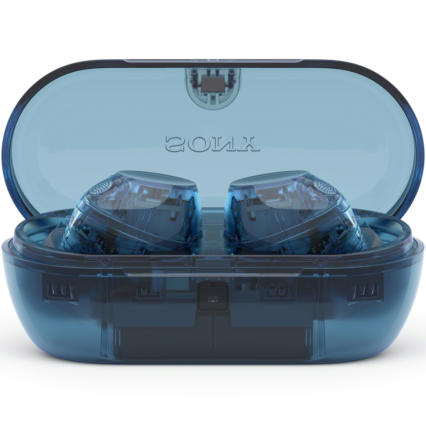 Fotografie Casti In-Ear Sony WF-C710NL, True Wireless, Noise Cancelling, Bluetooth, Microfon, Multipoint, Fast Pair, Quick Charge, IPX4, Autonomie baterie 40 ore, Glass Blue