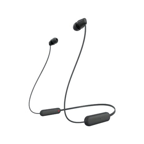 Fotografie Casti In-Ear Sony WI-C100B, Wireless, Bluetooth, IPX4, Microfon, Fast pair, Autonomie 25 ore, Negru