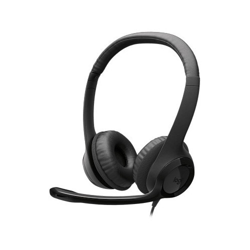 Fotografie Casti Logitech H390, USB-C, Midnight Black