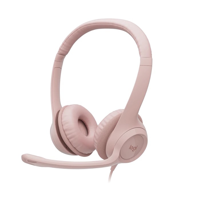 Fotografie Casti Logitech H390, USB, Rose