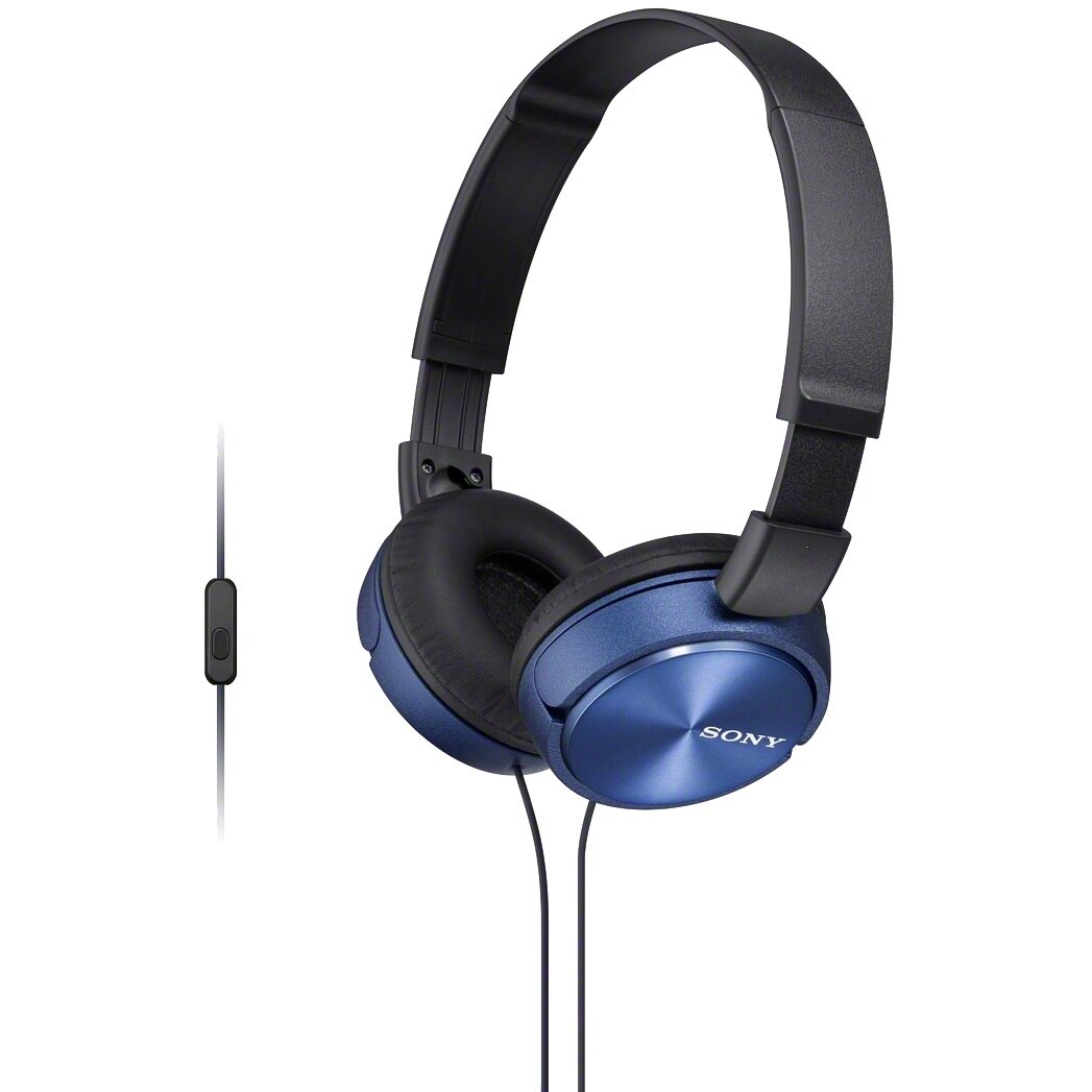 Fotografie Casti On Ear Sony MDR-ZX310APL, Cu fir, Microfon, Albastru