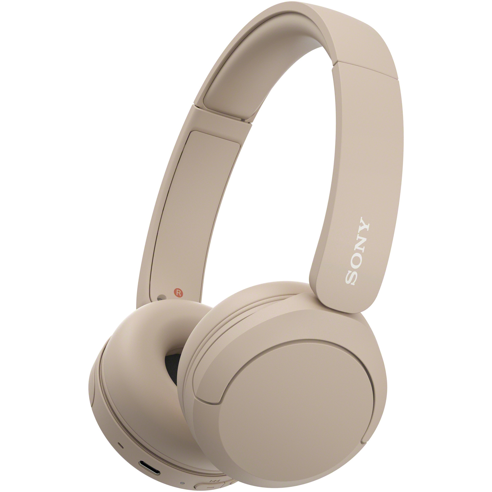 Fotografie Casti On Ear Sony WH-CH520C, Wireless, Bluetooth, Microfon, Multipoint connection, Quick Charge, Autonomie 50 ore, Bej