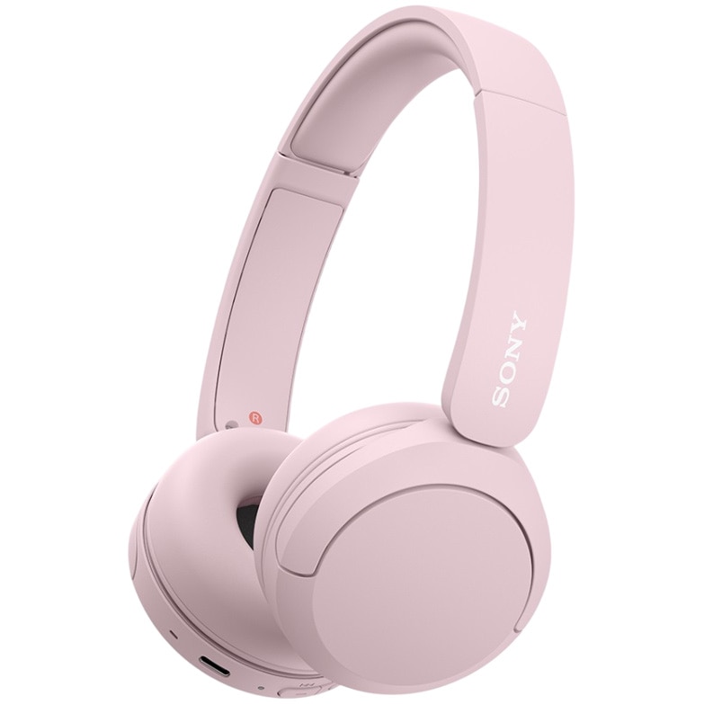 Fotografie Casti On-Ear Sony WH-CH520P, Wireless, Bluetooth, Microfon, Multipoint, Quick Charge, Autonomie 50 ore, Roz