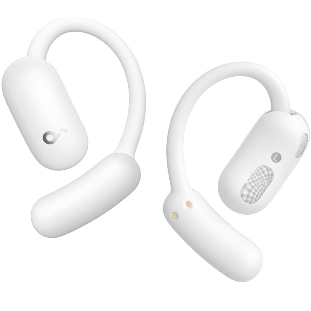 Fotografie Casti Open-Ear Anker SoundCore AeroFit 2, True Wireless, Bluetooth 5.4, Hi-Res Audio, IP55, Autonomie 42 ore, Alb