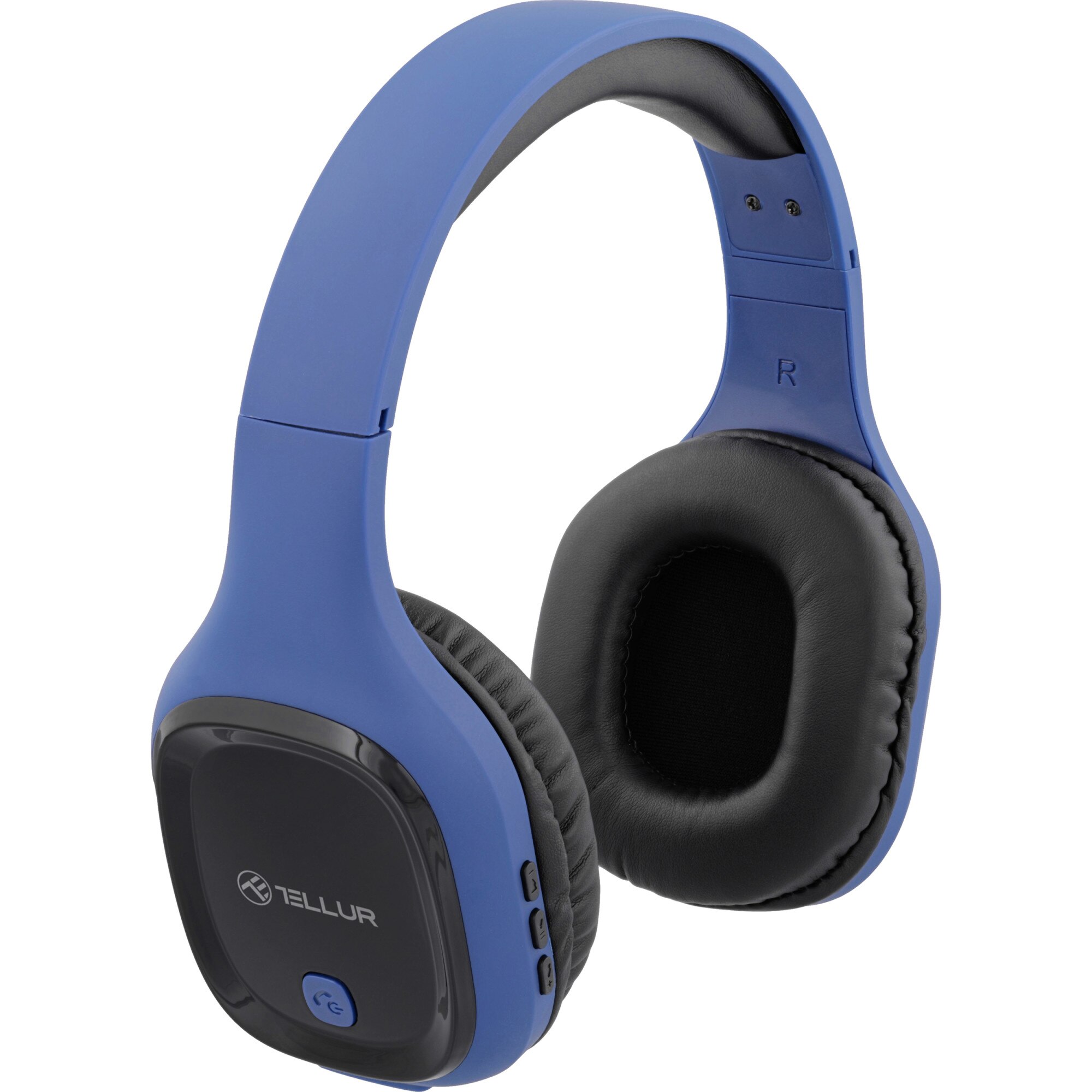 Fotografie Casti Over-ear Bluetooth Tellur Pulse, Microfon, Albastru