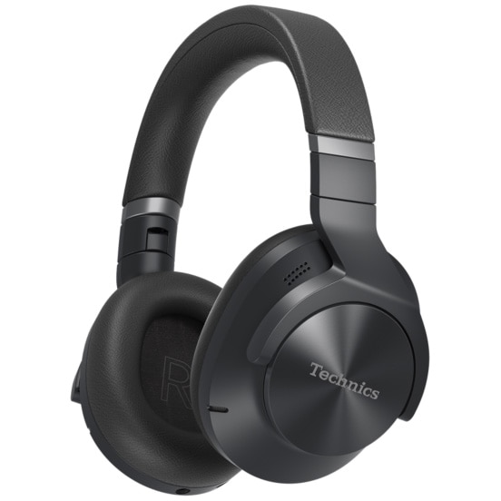 Fotografie Casti Over the Ear Technics EAH-A800E-K, Bluetooth, Over-ear, Hybrid Noise Cancelling, Mutipoint, JustMyVoice, Alexa built-in, Quick Charge, Autonomie 120 ore, Negru