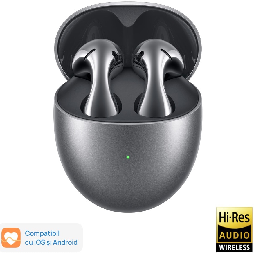 Fotografie Casti wireless Huawei FreeBuds 5, Silver Frost