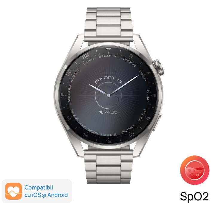 Fotografie Ceas smartwatch Huawei Watch 3 Pro, 48 mm, Elite, Titanium
