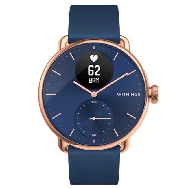 Fotografie Ceas smartwatch Withings Scanwatch, 38mm, Rose Gold Blue