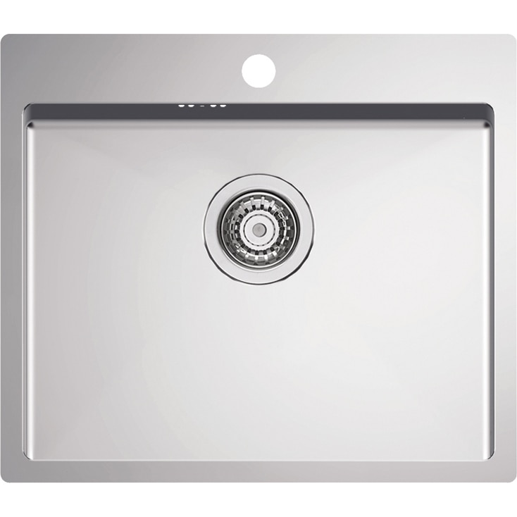 Fotografie Chiuveta bucatarie Alveus Quarto 10, 550x480 mm, adancime cuva 190 mm, sifon inclus, Inox