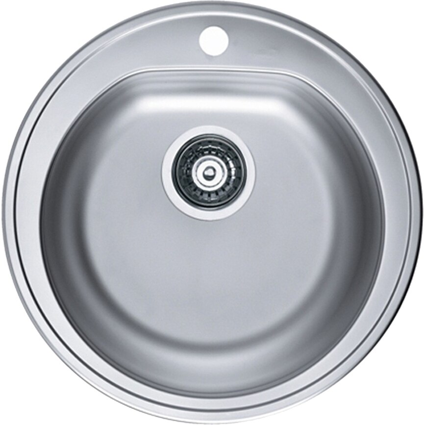 Fotografie Chiuveta bucatarie inox Alveus FORM 30 LEINEN,fi 510 mm, 185 mm adancime cuva, Rotunda, Inox