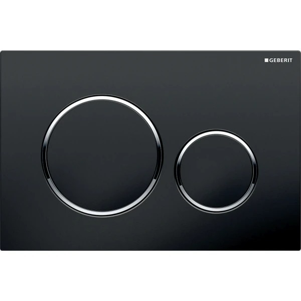Fotografie Clapeta de actionare rezervor WC incastrat Geberit Sigma20, pentru spalare cu doua volume, negru crom
